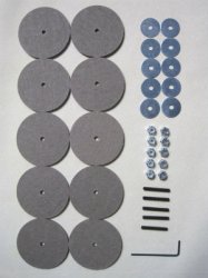 JD(SET)-SS5, 1 1/4\" Long, Allen Key, W3s & Lock Nuts