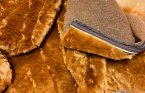 #2133 Soft and lumpy Rust fabric 14-18mm 27x21 Tissavel