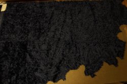 #2146 Blue Black Mohair Curly Distressed 20mm 3/4