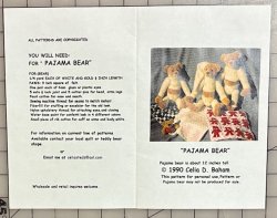 #3116 \"Pajama Bear\" 12\" Bear Pattern