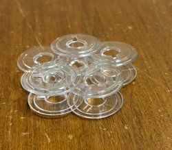 #3321 5 each Mastex plastic bobbin