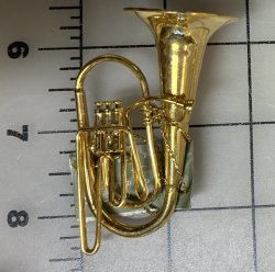 #3324 Plated metal Tuba