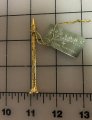 #3326 Plated metal clarinet.