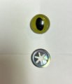 #3386 18mm Green Cat Eyes w/ metal back #3386 18mm Green Cat Eyes w/ metal back
