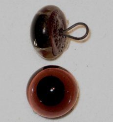 205-2 med brown Enamel round loop